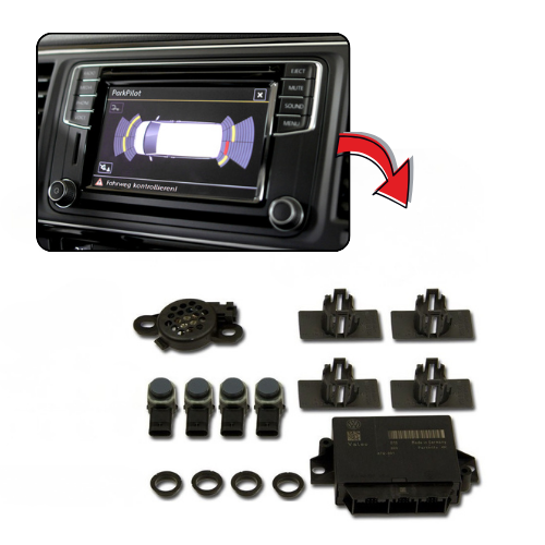 VW Caddy 4 SA Einparkhilfe Front & Heck PDC mit OPS