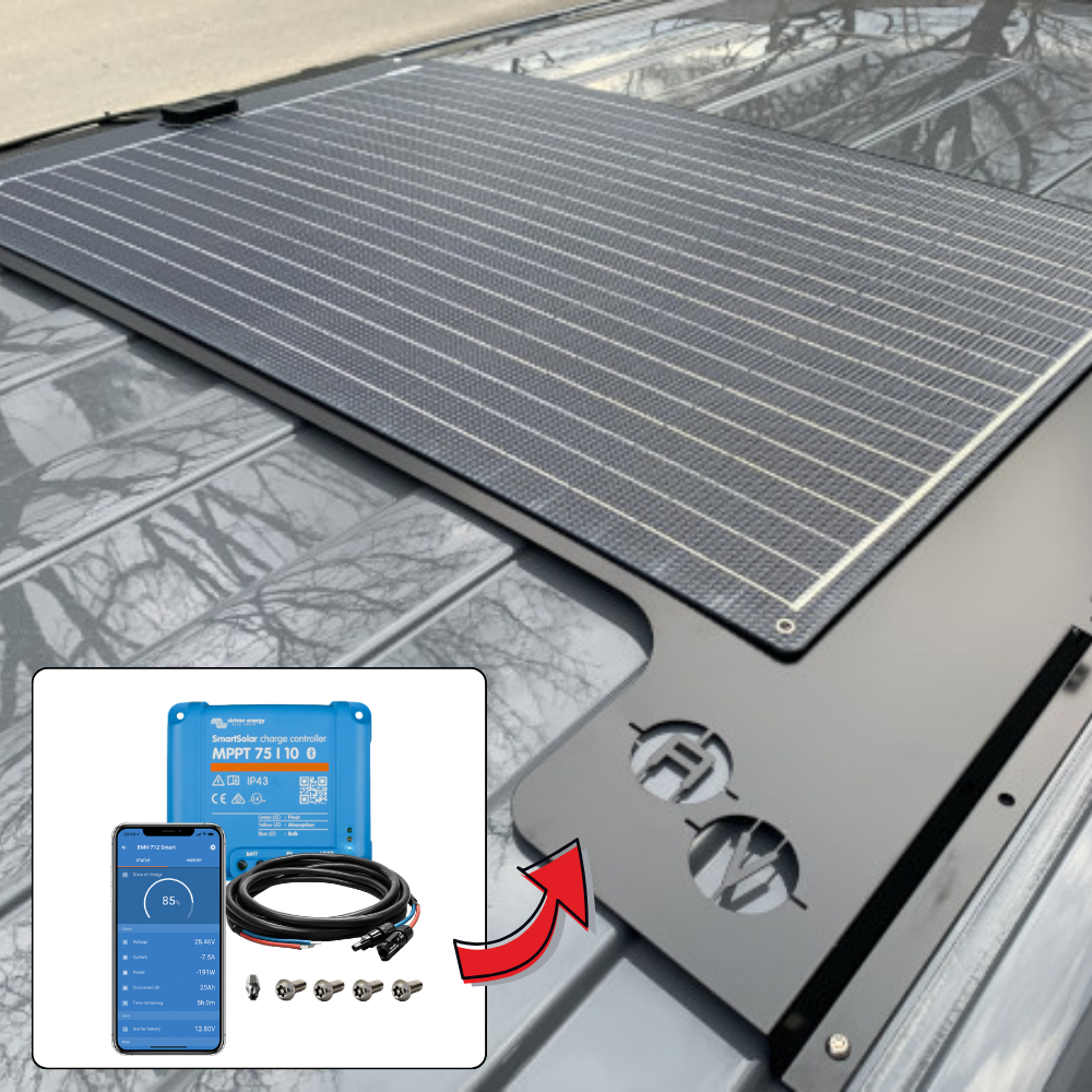 VW T5/T6/T6.1 AV-Solarkit Black Offgridtec 120W Solarmodul für Normaldach
