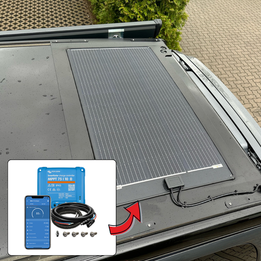 MB Vito AV-Solarkit Black Marco Polo Alu Offgridtec 120W Solarmodul für Aufstelldach