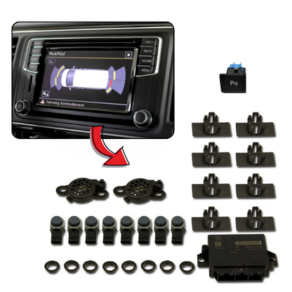 VW Caddy 4 SA Einparkhilfe Front & Heck PDC mit OPS