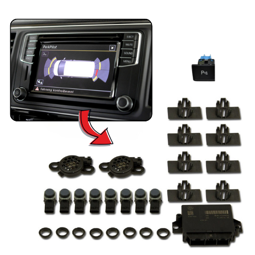 VW Caddy 4 SA Einparkhilfe Front & Heck PDC mit OPS