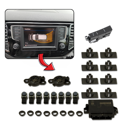 VW Golf Sportsvan Einparkhilfe Front & Heck PDC mit OPS