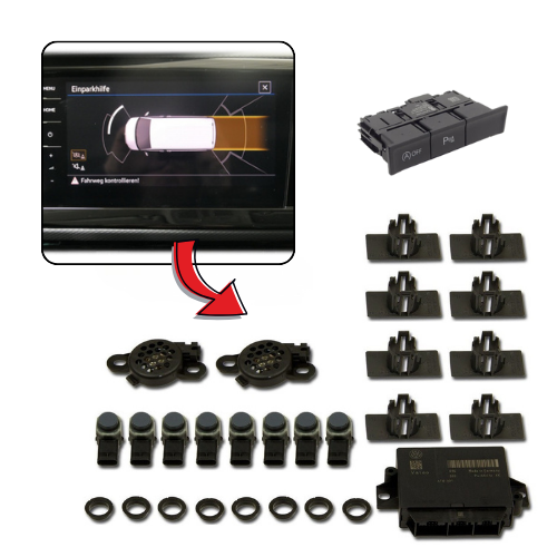 VW T6.1 Einparkhilfe Front & Heck PDC mit OPS